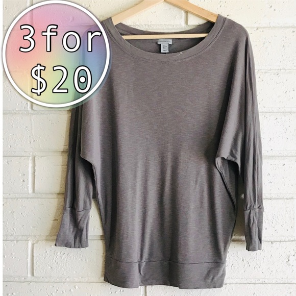 Paraphrase Tops - EUC Paraphrase Taupe Dolman Long 3/4 Sleeve Shirt